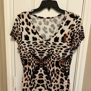 Bebe Animal Print Top